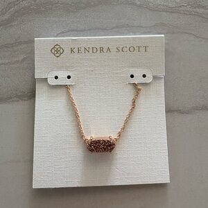 Kendra Scott Ever Rose Gold drusy Necklace